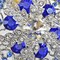 Snowflake Rhinestone Chair Band Buckle Silver Metal Accent 2 Inch Width